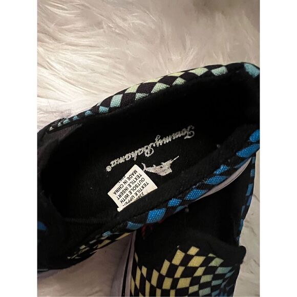 Tommy Bahama toddler lip on multicolor checkered sneakers size 8 - Picture 10 of 11